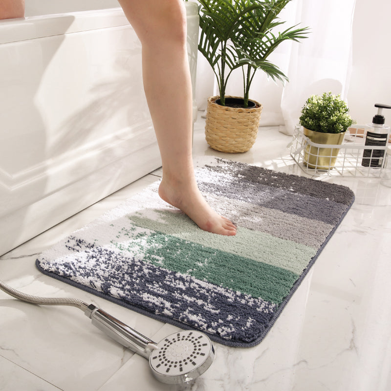 Bathroom Mats Non-Slip Rug Soft Bathroom Floor Mat for Entrance Green Bath Rug,Colorful