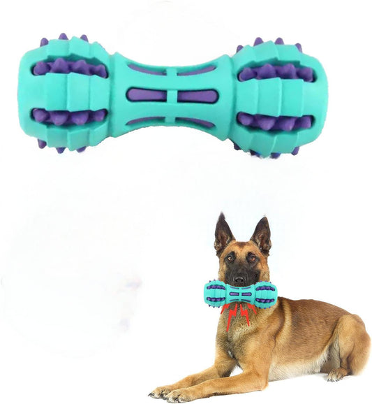 Dog Squeaky Toys, Chew Toys for Aggressive Chewers, Rubber Dog Toy, Durable Squeaky Dog Toys for Large Medium Small Dogs,Aqua&Purple