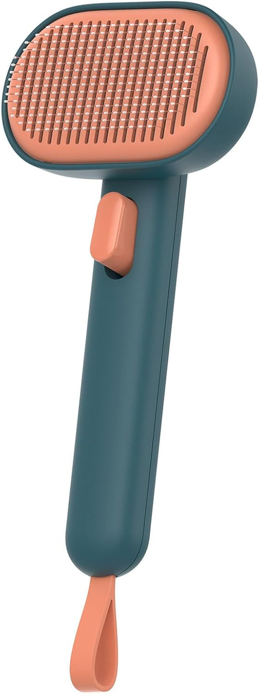 Cat Brush for Shedding, Indoor Cats, Long or Short Haired Cats, Cat Grooming Brush Cat Comb for Kitten Rabbit Massage Removes Loose Fur,Green