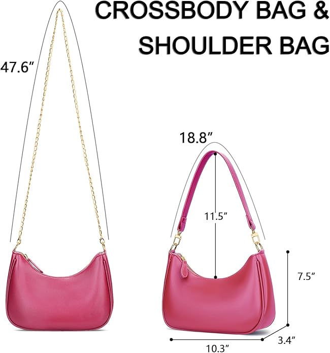 Shoulder Bag for Women Cute Hobo Purses and Handbags Retro Clutch Underarm Purse | Cute, Rose