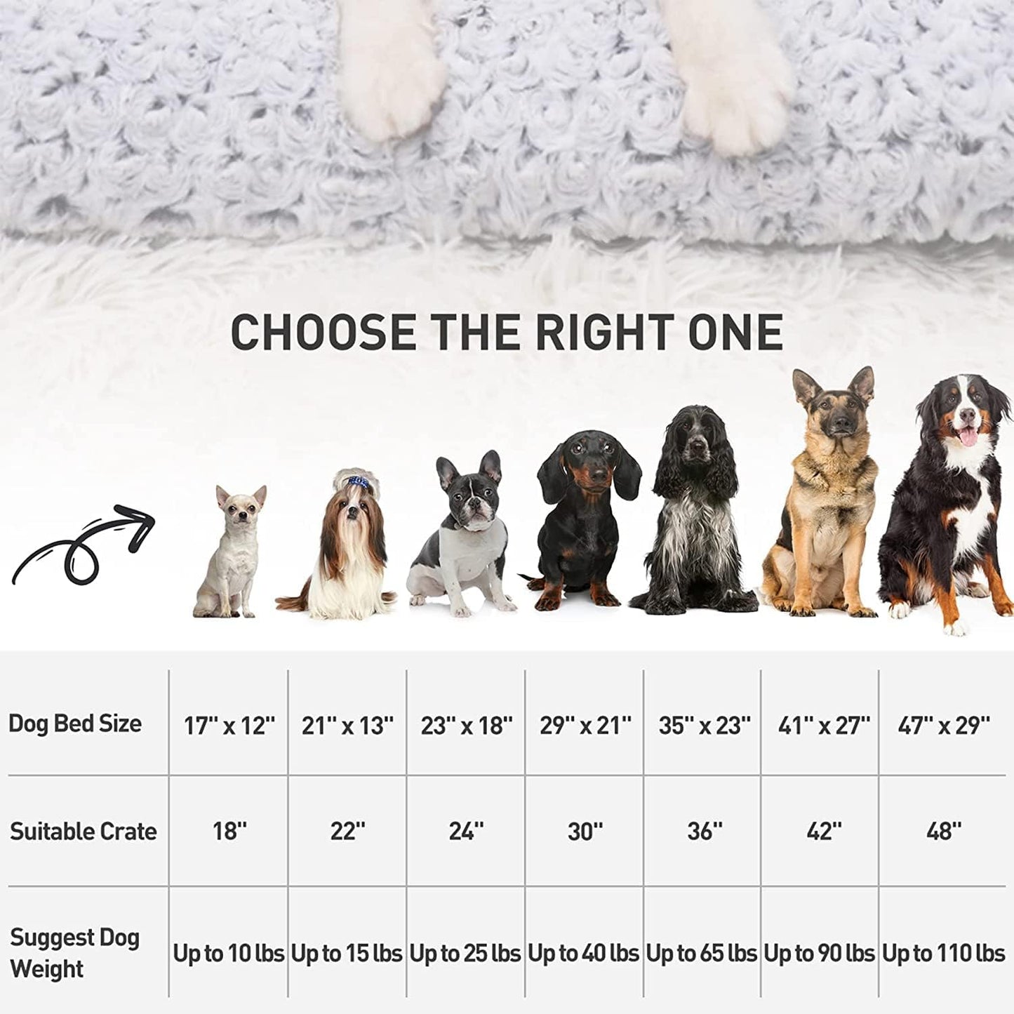 Washable Dog Bed Deluxe Plush Dog Crate Beds Comfy Kennel Pad Anti-Slip Pet Sleeping Mat for Large, Jumbo, Medium, Small Dogs Breeds,Cats,Grey