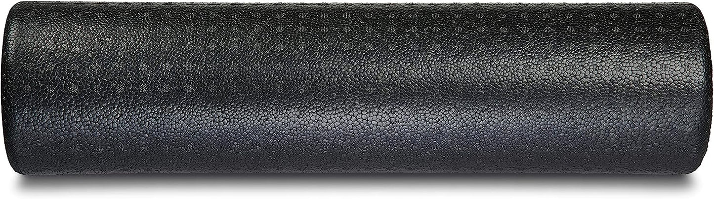 High-Density Round Foam Roller for Exercise, Massage, Muscle Recovery,Black