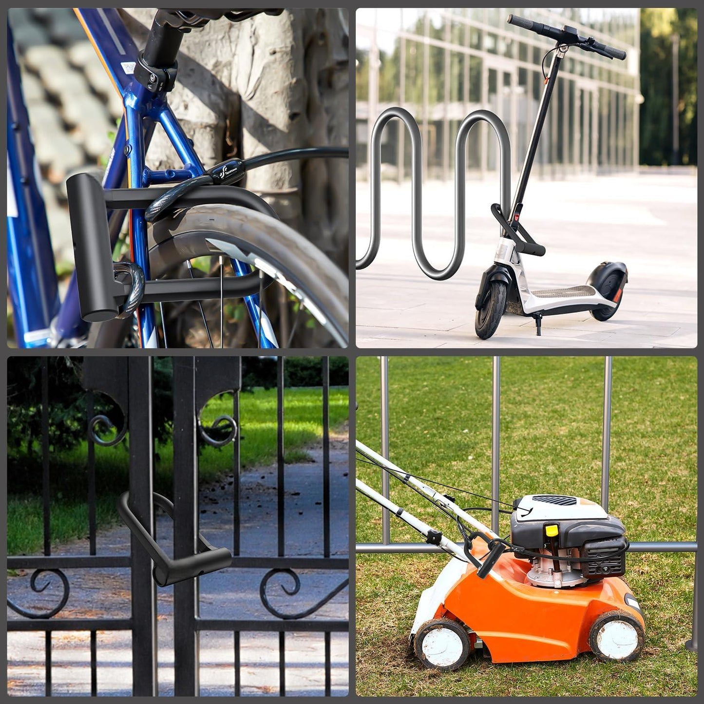 Bike Lock: Heavy Duty Anti Theft Bike U Lock with Security Steel Cable, Keys & Sturdy Mounting Bracket for Road, Mountain, Electric & Folding Bike