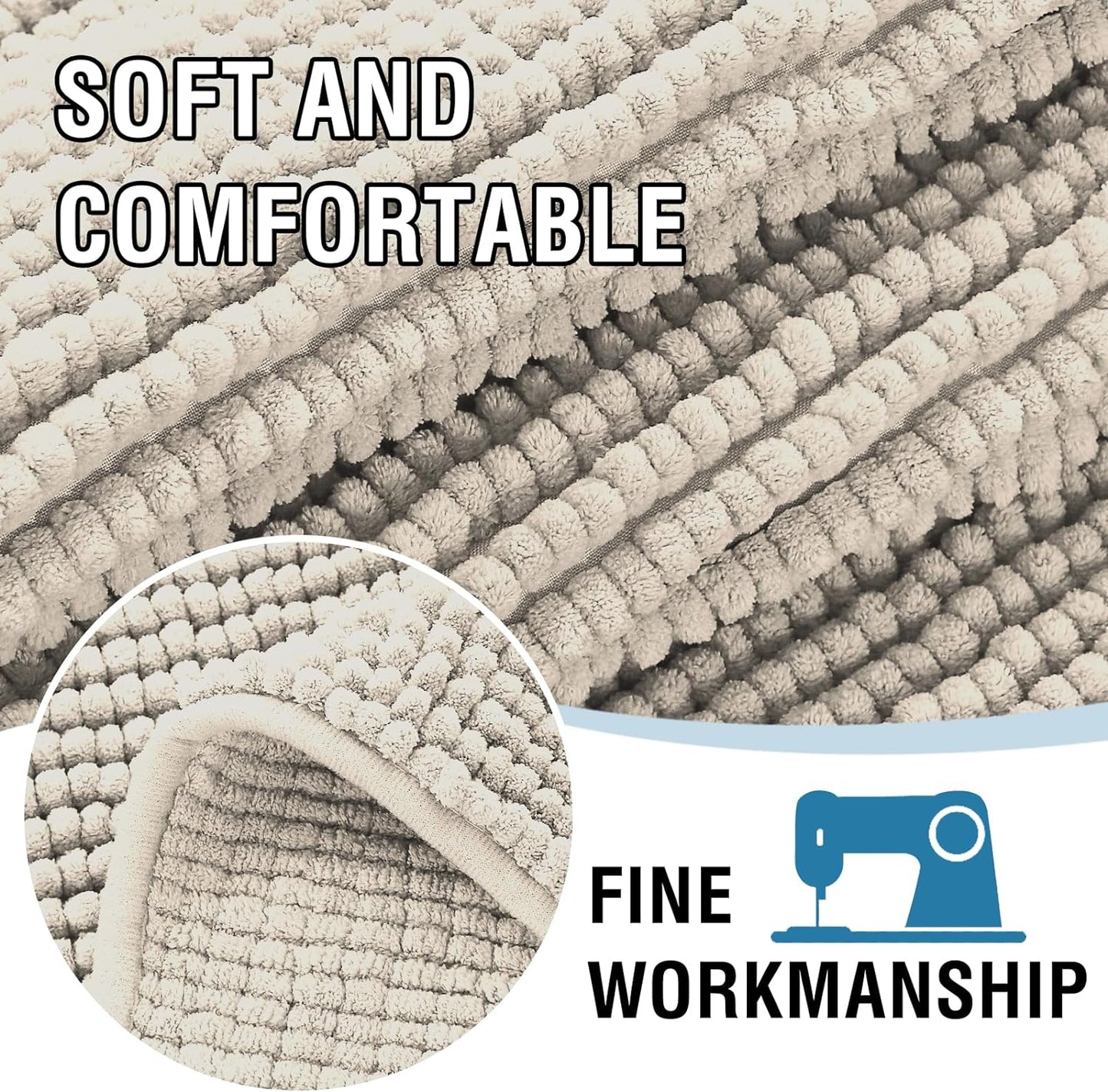 2 Packs Plush Chenille Couch Armrest Cover Thick and Soft Sofa Covers Water Resistant Furniture Protector Cover for Pets,Fossil)