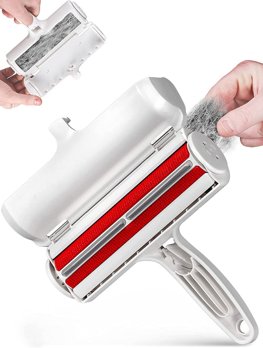 Reusable Cat and Dog Hair Collector for Furniture, Couch, Carpet, Car Seats or Bedding - Portable, Multi-Surface Lint Roller and Fur Removal Tool