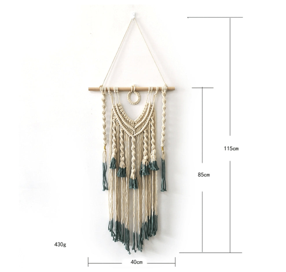 Wall Hanging Decor, Geometric Woven Tapestry Rack,Chic Cotton Handmade Bohemian Art