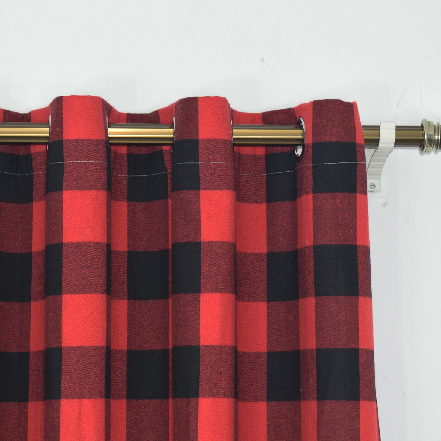 Outdoor Curtains for Patio Waterproof, Red and Black