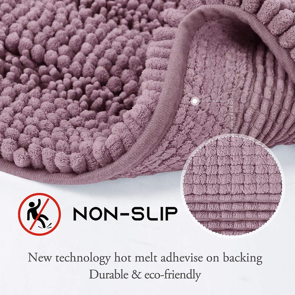 Mauve bath mats shower rugs slip-resistant, 50x80cm&43x61cm