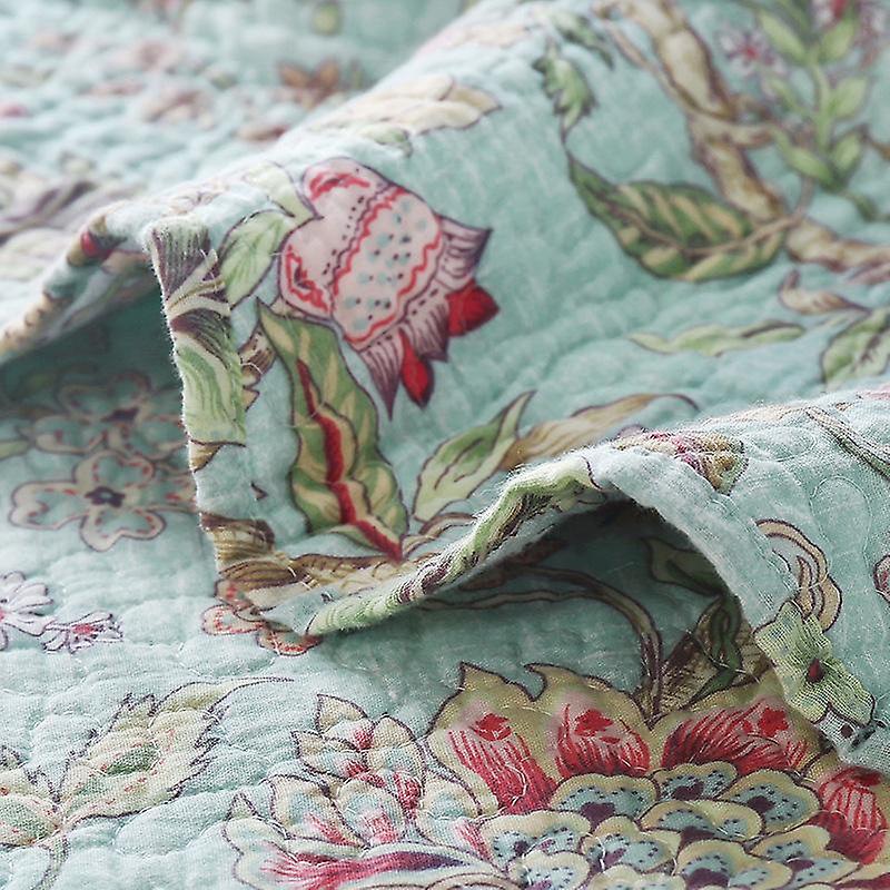Floral bedding quilt set 3 piece spring summer coverlet blanket(1 quilt plus 2 pillowcase)