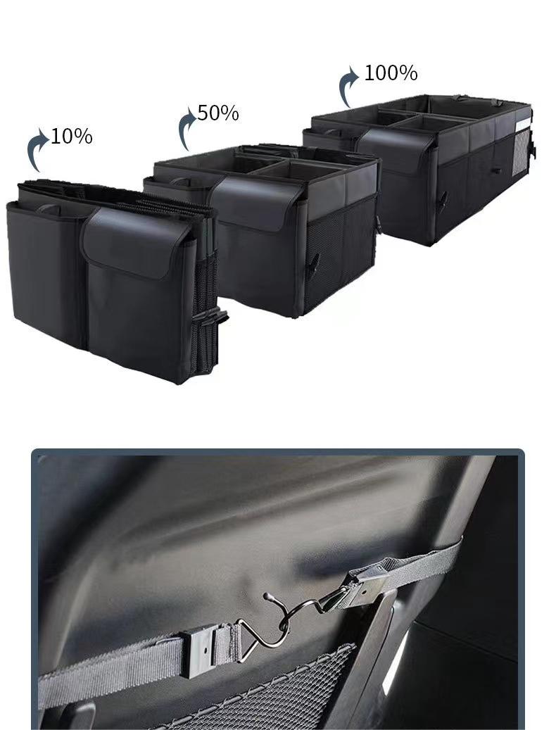 Auto Car Trunk Organizer - Collapsible,Storage Adjustable ,Waterproof,Convenient- Car Accessories - Grey