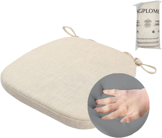 Chair Cushion with Ties for Dining Chairs(1/4/6/8, Beige)