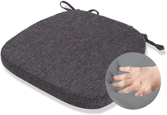 Chair Cushion with Ties for Dining Chairs (1/4/6/8 PCS, Grey)