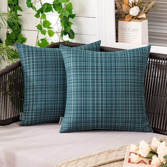 Outdoor Waterproof Throw Pillows Pack of 2, Green