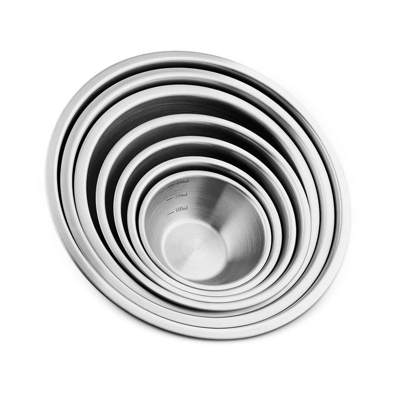 Stainless Steel Mixing Bowls (Set of 6) - Easy To Clean, Nesting Bowls for Space Saving Storage, Great for Cooking, Baking, Prepping