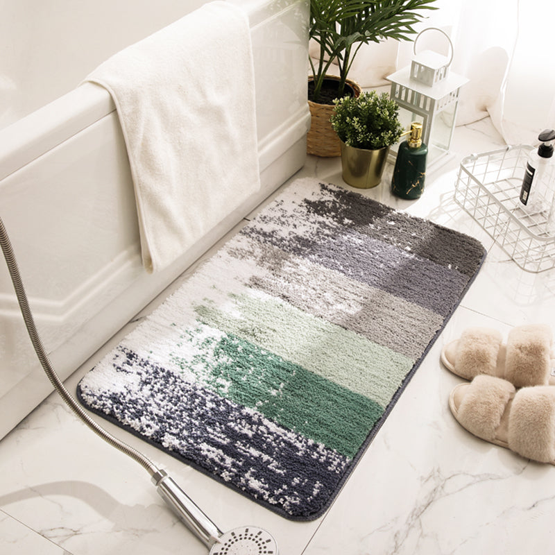 Bathroom Mats Non-Slip Rug Soft Bathroom Floor Mat for Entrance Green Bath Rug,Colorful