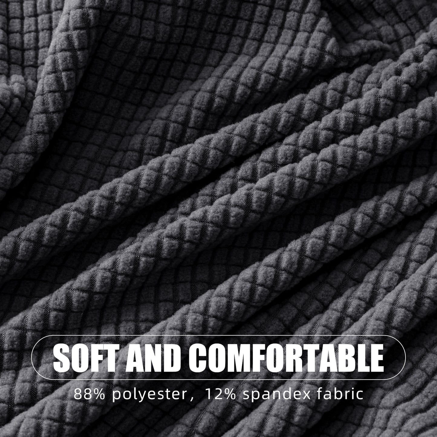 Sectional Couch Covers 4 Pieces Sofa Seat Cushion Covers L Shape Separate Cushion Couch Chaise Cover for Both Left/Right Sectional Couch (Large Sofa 3 Seater + 1 Chaise, Grey)