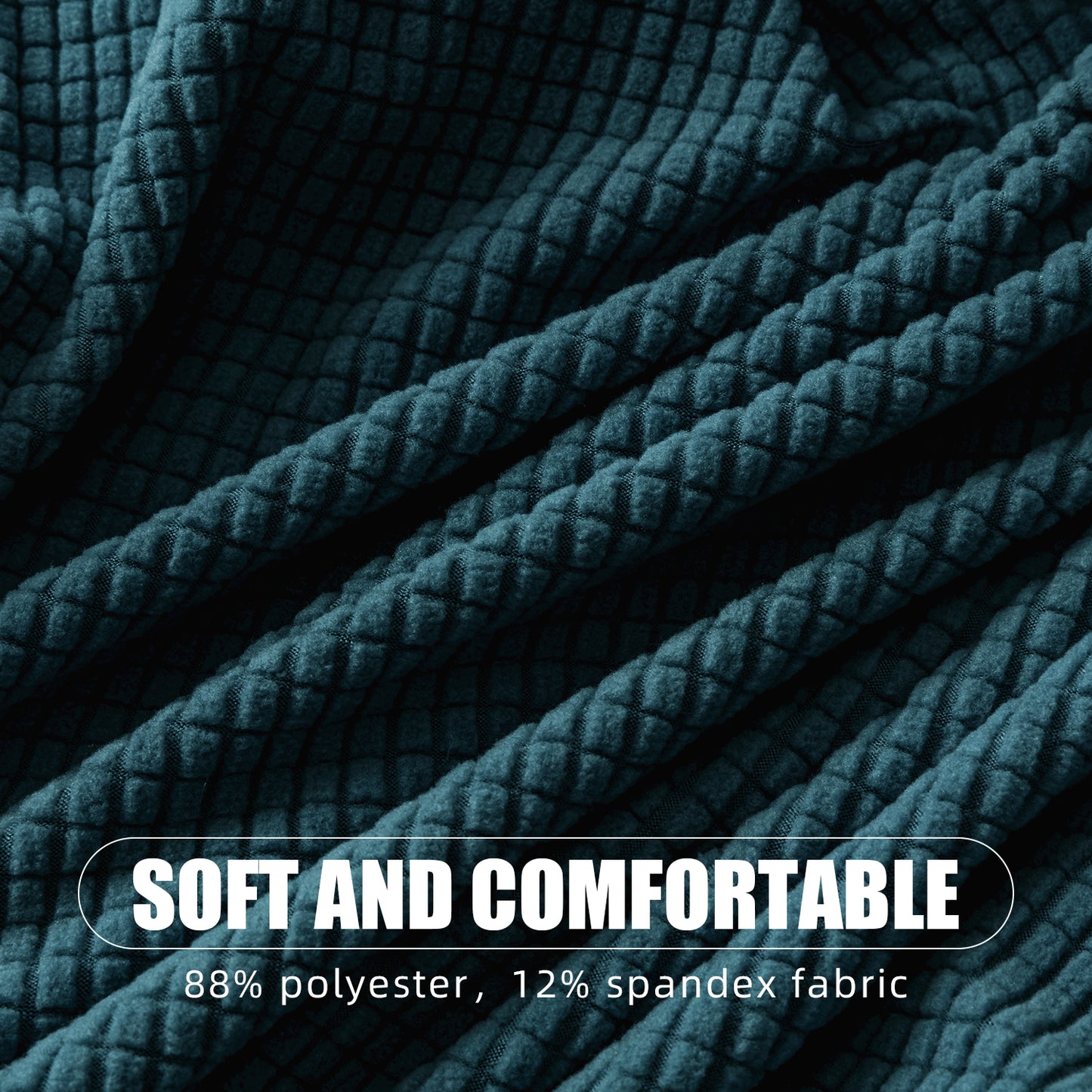 Sectional Couch Covers 4 Pieces Sofa Seat Cushion Covers L Shape Separate Cushion Couch Chaise Cover for Both Left/Right Sectional Couch (Large Sofa 3 Seater + 1 Chaise, Dark Teal)