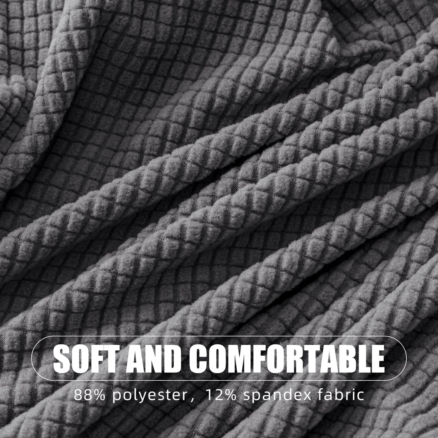 Sectional Couch Covers 4 Pieces Sofa Seat Cushion Covers L Shape Separate Cushion Couch Chaise Cover for Both Left/Right Sectional Couch (Large Sofa 3 Seater + 1 Chaise, Dove Grey)