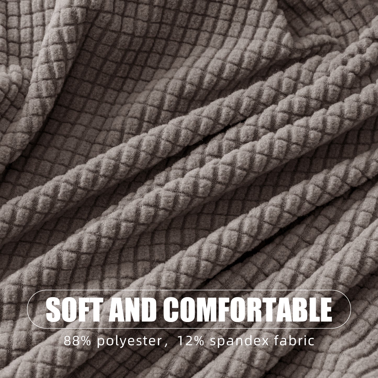 Sectional Couch Covers 4 Pieces Sofa Seat Cushion Covers L Shape Separate Cushion Couch Chaise Cover for Both Left/Right Sectional Couch (Large Sofa 3 Seater + 1 Chaise, Taupe)