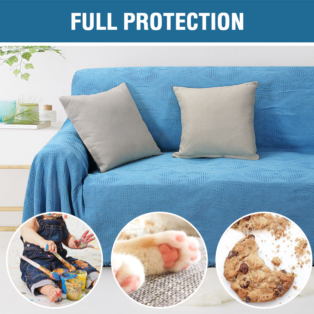Sofa Cover, Couch Slipcovers for 1/2/3/4 Seater, Blue