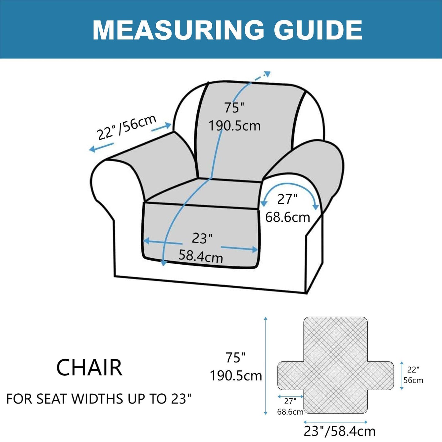Sofa Slipcover Waterproof Couch Cover Non-Slip Sofa Cover for 1/2/3 Cushion Couch Seamless Whole Piece Fabric Furniture Protector for Pets Kids Children Dog Cat, Navy