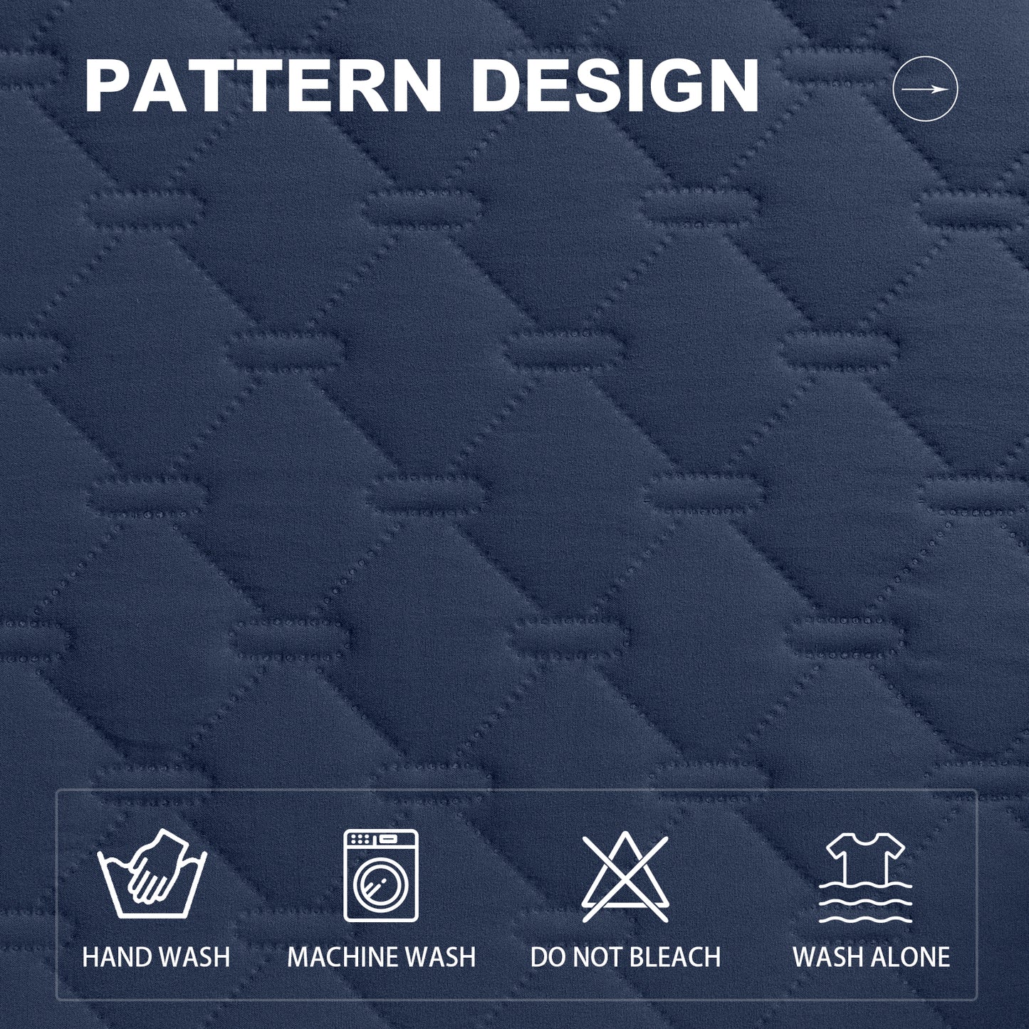 Sofa Slipcover Waterproof Couch Cover Non-Slip Sofa Cover for 1/2/3 Cushion Couch Seamless Whole Piece Fabric Furniture Protector for Pets Kids Children Dog Cat, Navy
