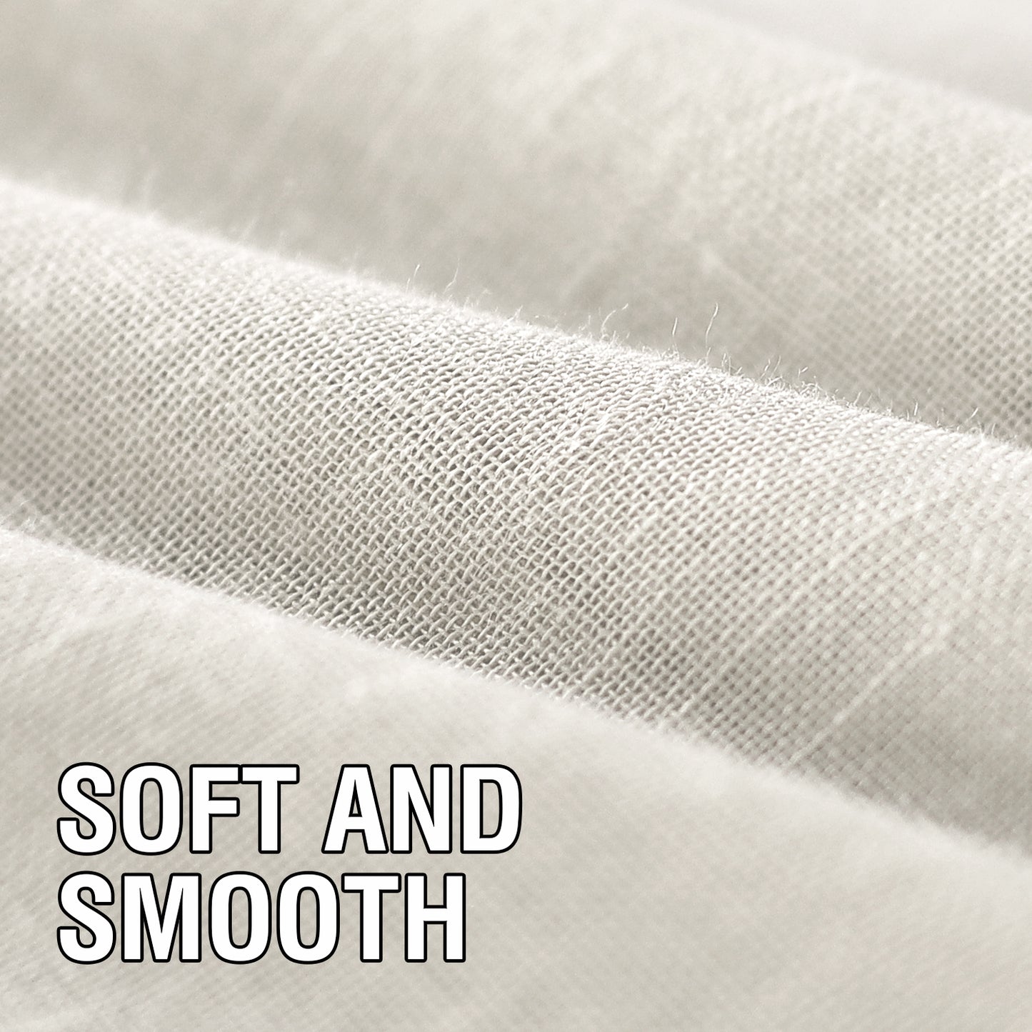 Natural Linen Sheer Curtains 2 Panels, Tab Top Semitransparent Semi-Sheer Soft Comfort Privacy Drapes,Ivory