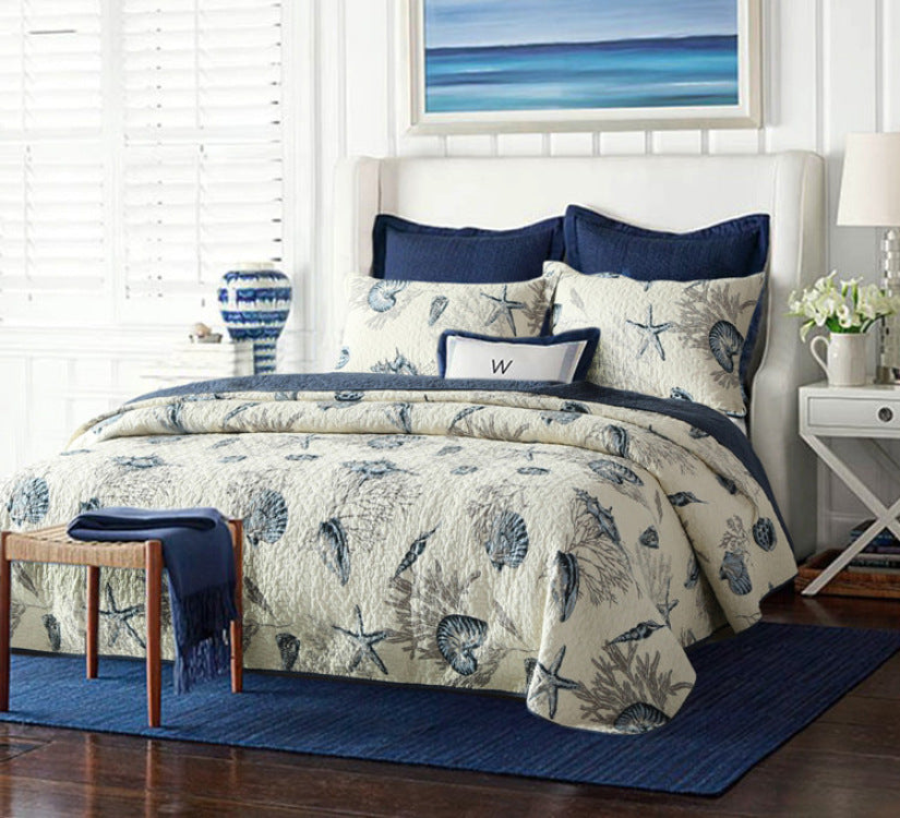 3 Piece reversible quilt bedding set（1 quilt plus 2 pillowcase）