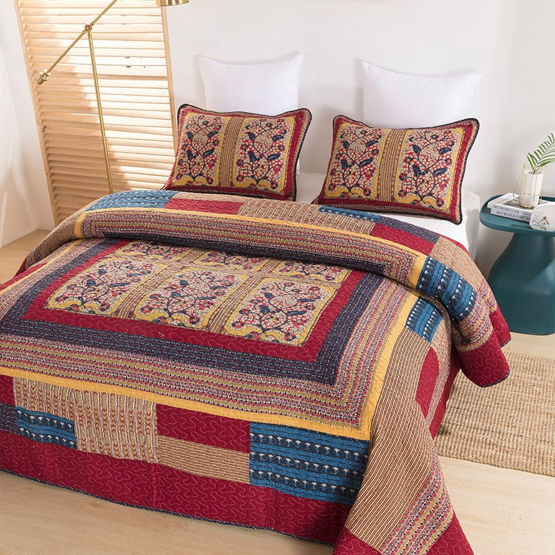 3 Piece reversible quilt bedding set（1 quilt plus 2 pillowcase）