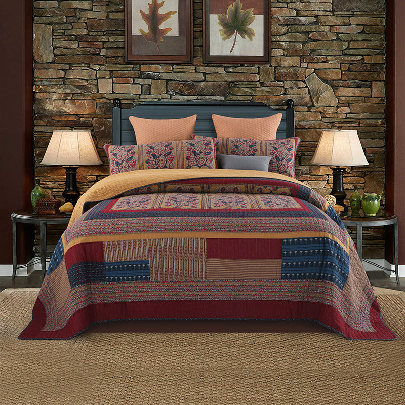 3 Piece reversible quilt bedding set（1 quilt plus 2 pillowcase）