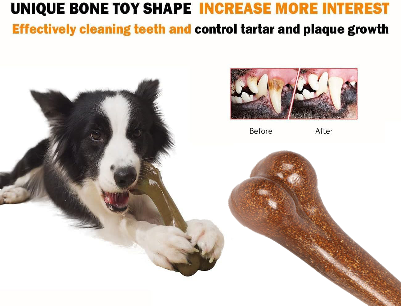Dog Toys for Aggressive Chewers, Beef Flavor Indestructible Dog Chew Toys for Aggressive Chewers, Tough Dog Chew Toys for Large/Medium/Small Dogs