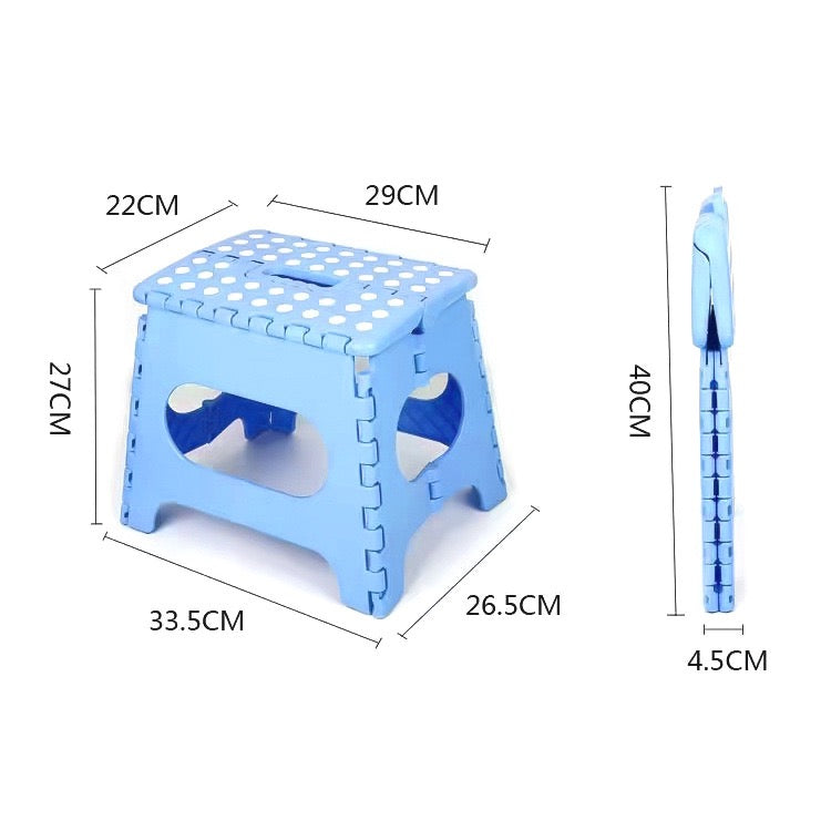 Lightweight, Durable, Foldable Step Stool With Handle, Suitable for Adults& Children, for Kitchens, Bathrooms, Outdoor (Blue)
