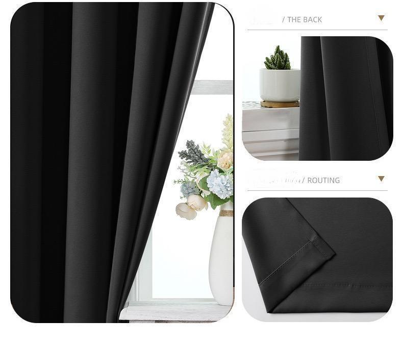 Outdoor curtains for patio - waterproof & sunlight garden curtains, Black