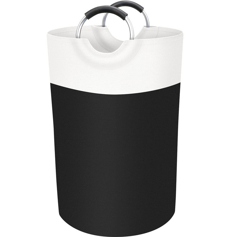 Large Laundry Basket Collapsible Tall With Handles Waterproof Travel Bathroom Essentials Storage For Dorm, Family (Black),90L