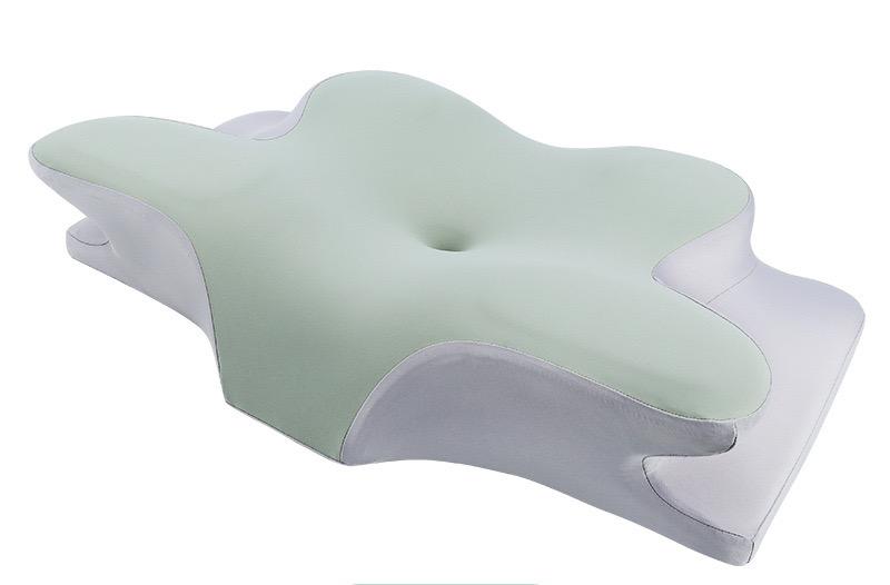 Cervical Pillow for Neck and Shoulder,Contour Memory Foam Pillow,Ergonomic Neck Support Pillow for Side Back Stomach Sleepers with Pillowcase,Mint Green