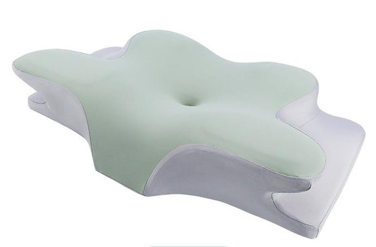 Cervical Pillow for Neck and Shoulder,Contour Memory Foam Pillow,Ergonomic Neck Support Pillow for Side Back Stomach Sleepers with Pillowcase,Mint Green