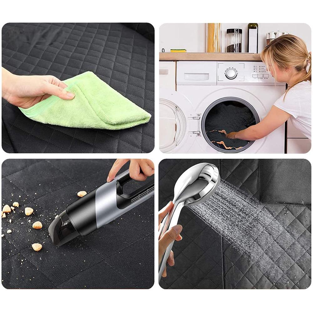 Back Seat Extender for Dogs, Waterproof Dog Car Seat Cover, Sturdy Pets Backseat Protector with Mesh Window and Storage Pocket for Car SUV Truck