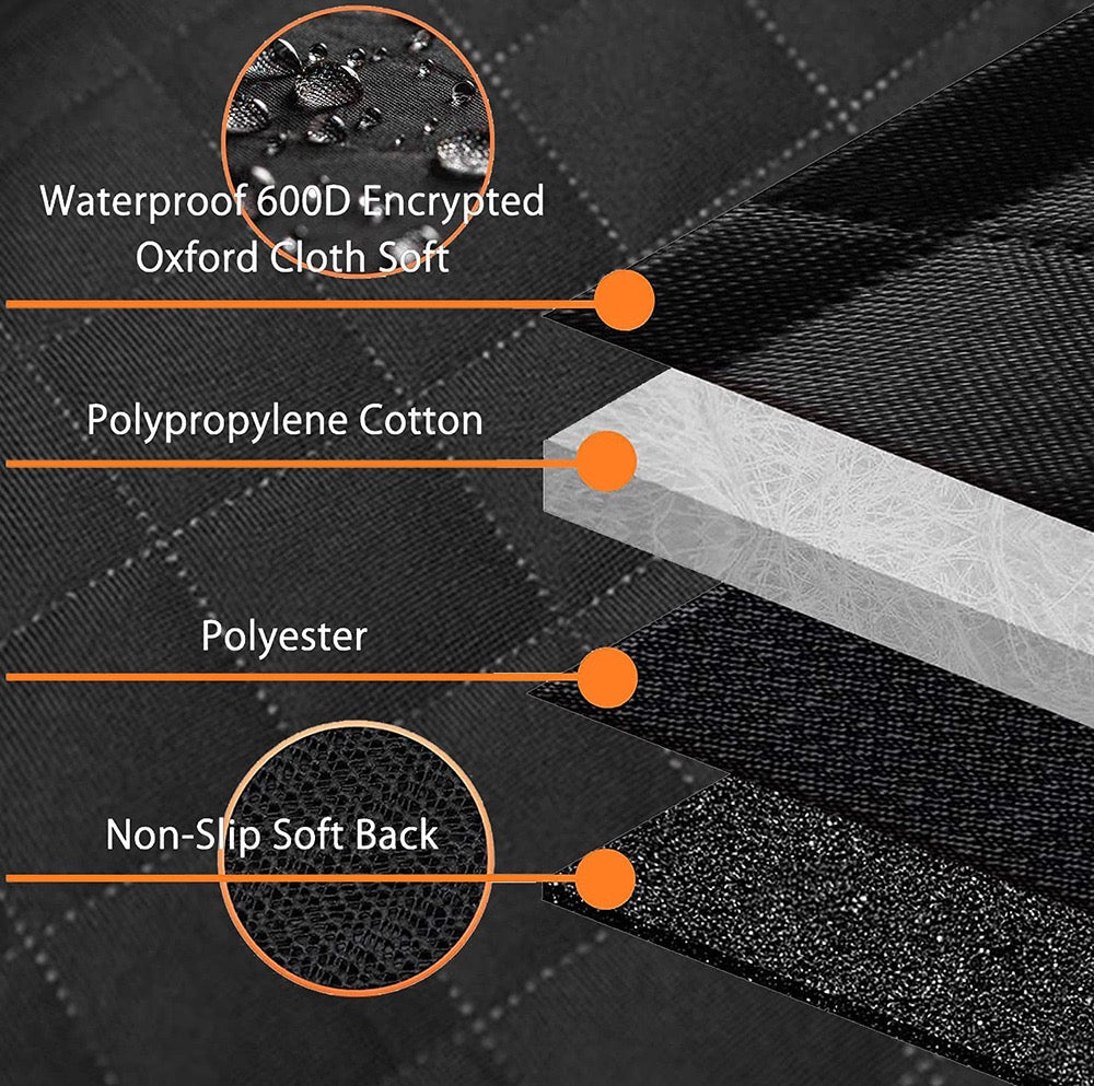 Back Seat Extender for Dogs, Waterproof Dog Car Seat Cover, Sturdy Pets Backseat Protector with Mesh Window and Storage Pocket for Car SUV Truck