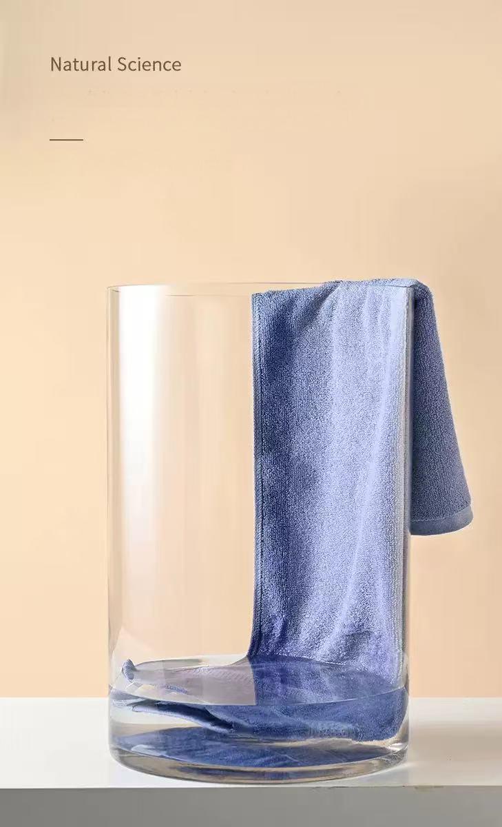 Pack of 5 Silver Towels, 13.8 x 29.5 Inches,130 grams per piece, 100% Cotton, Lighter, Quicker to Dry, Super Soft and Absorbent, for Bathroom, Kitchen,Silver