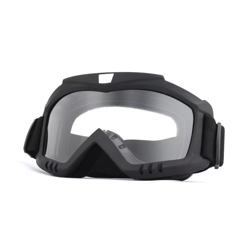 Dirt Bike Goggles 2 Pack - Motorcycle, ATV, Riding, Ski, Windproof Racing Glasses,Black Clear