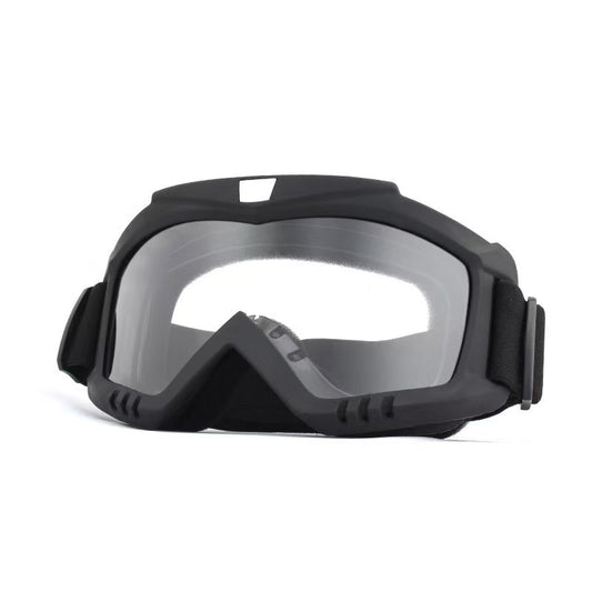 Dirt Bike Goggles 2 Pack - Motorcycle, ATV, Riding, Ski, Windproof Racing Glasses,Black Clear
