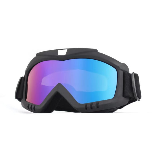 Dirt Bike Goggles 2 Pack - Motorcycle, ATV, Riding, Ski, Windproof Racing Glasses,Black Colorful