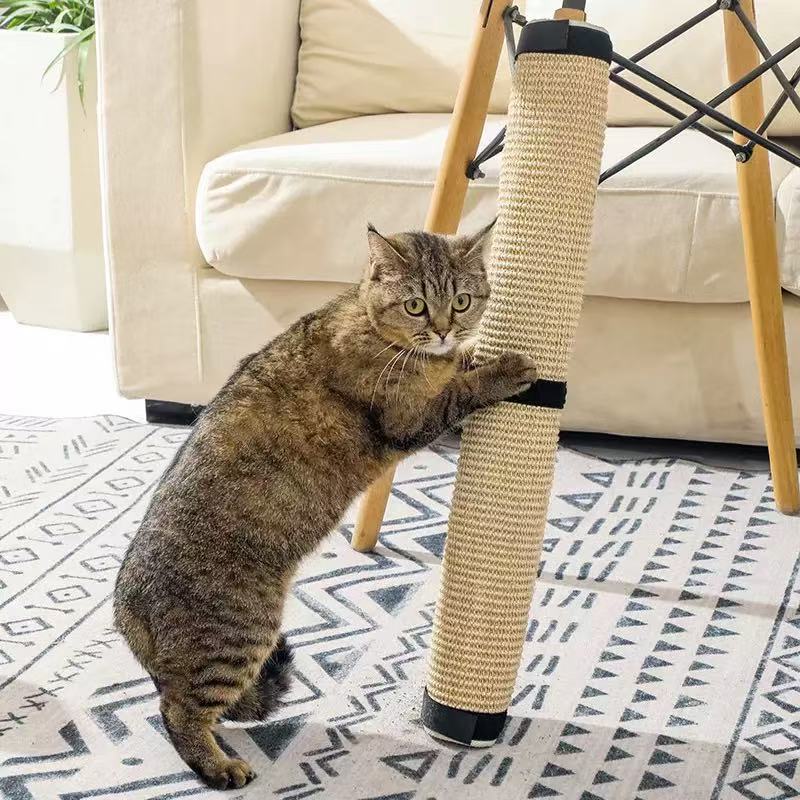 Cat Scratcher and Brush Table Leg Protector - Scratching Mat for Furniture Protection - Robust Cat Accessories to Protect Furniture - Scratch Pad for Indoor Cats