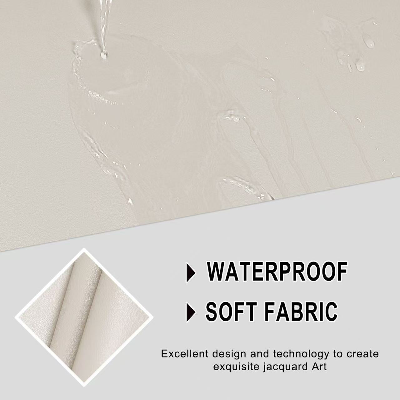 Waterproof PU Sofa Cushion Covers, Leather RV Chair Seat Slipcover with Elastic Bottom Furniture Protector for Settee Seater Replacement, Washable,Milky
