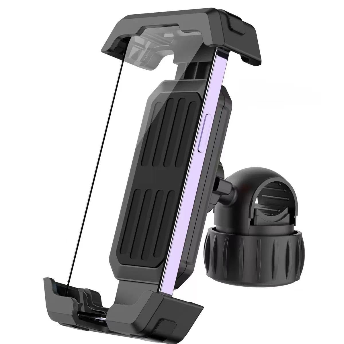 New Upgraded Bike Phone Holder Handlebar - Quick Install, Motorcycle Phone Mount, Bicycle Phone Holder fit Large Phone Case for iPhone Samsung,Black