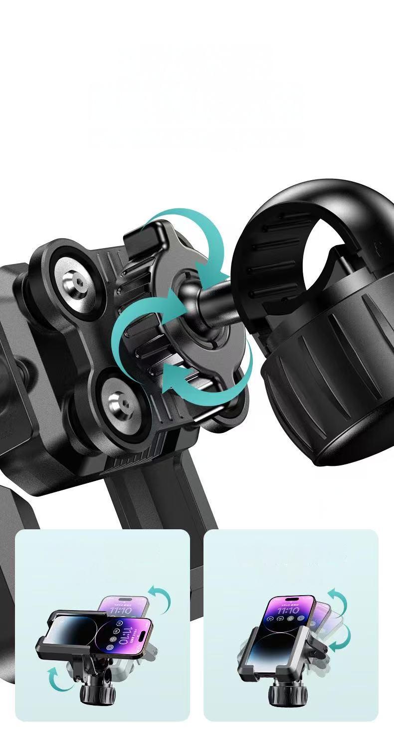 New Upgraded Bike Phone Holder Handlebar - Quick Install, Motorcycle Phone Mount, Bicycle Phone Holder fit Large Phone Case for iPhone Samsung,High-tech
