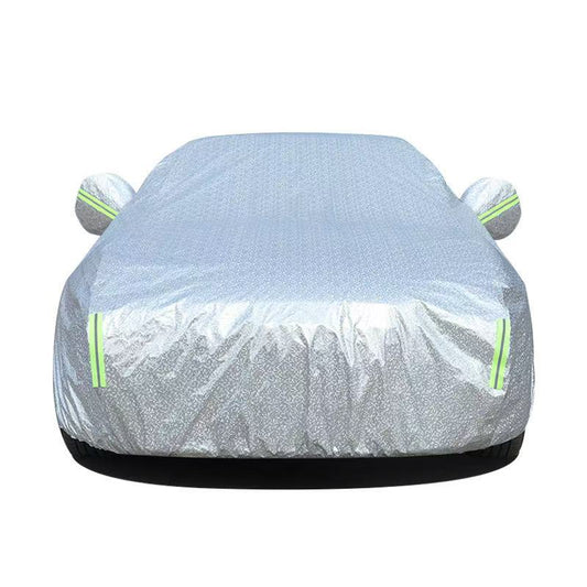 Car Cover, Indoor Protection, Breathable Dustproof Cover, Gray, PEVA Aluminum Film Cotton inside,See Vehicle Size,Winter Rain Sun SUV Sedan,Silver