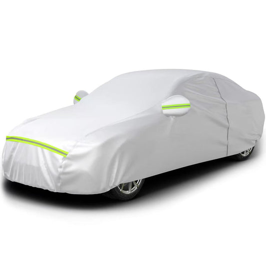 Car Cover, Indoor Protection, Breathable Dustproof Cover, Gray, Nano Oxford Cotton inside,See Vehicle Size,Winter Rain Sun SUV Sedan,Silver