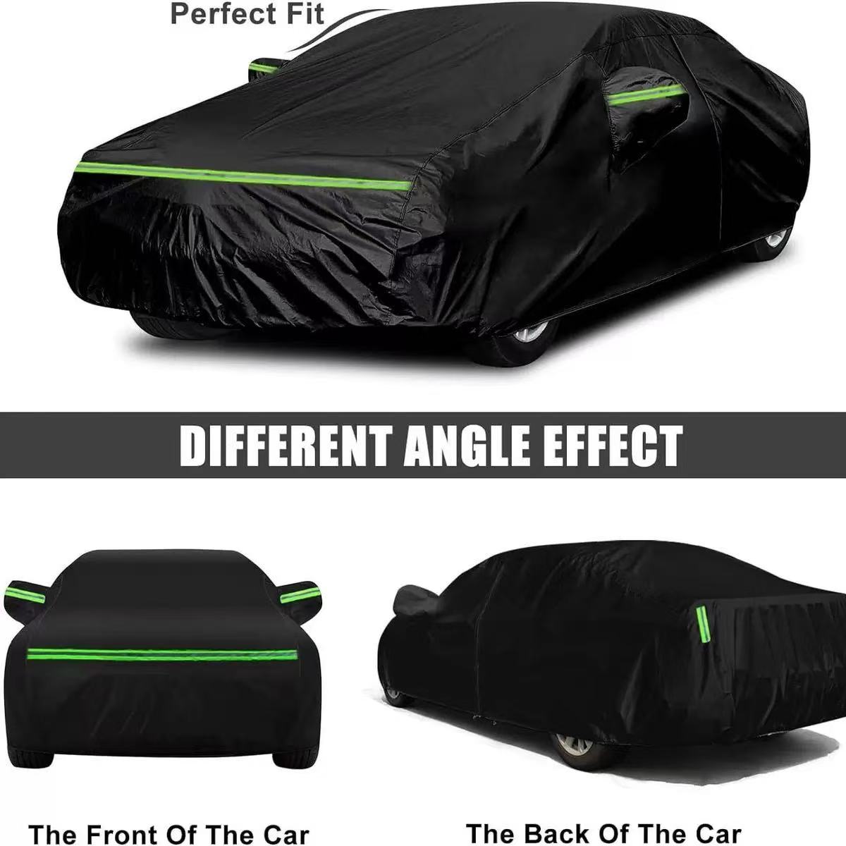 Car Cover, Indoor Protection, Breathable Dustproof Cover, Gray, 210D Oxford Cotton inside,See Vehicle Size,Winter Rain Sun SUV Sedan,Black