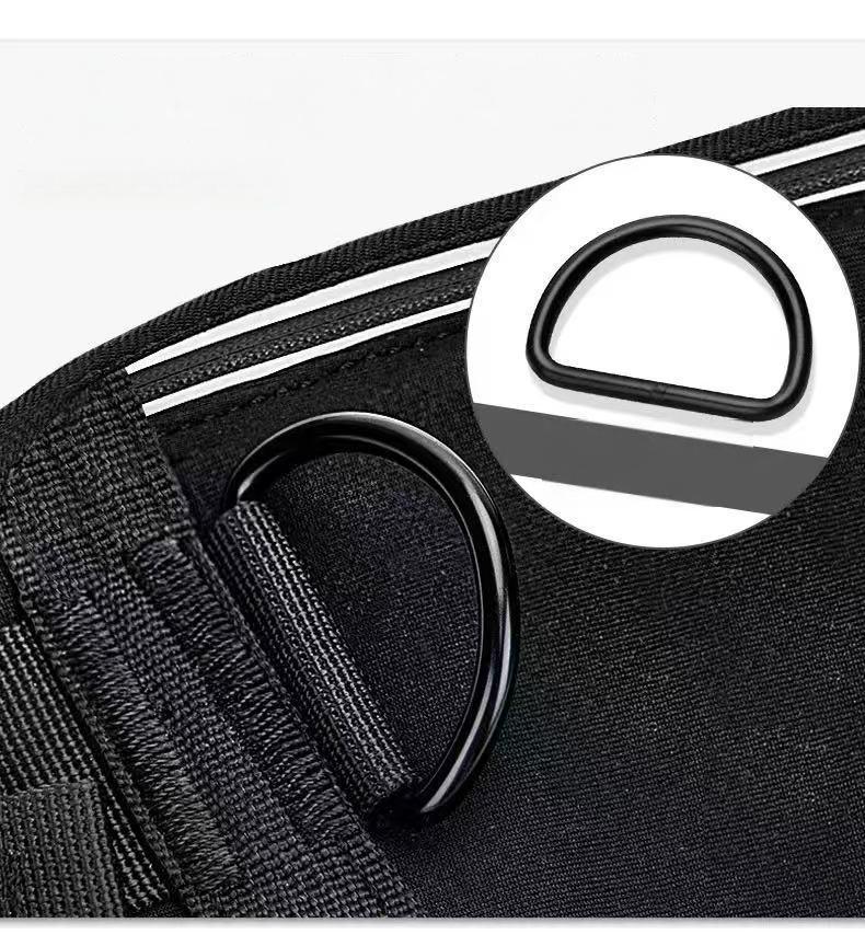 Scalable Sports Waist Bag Pet Traction Rope, Explosion-proof Punch, Anti slip, Waist Protection, for Small and Medium Dogs, Freeing hands,Black